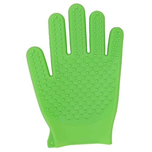 Pet Grooming Glove Silicone Double Sided Fast Frothing Cat Hair Removal Glove for Long and Short Hair (Light Green) von Senrusa