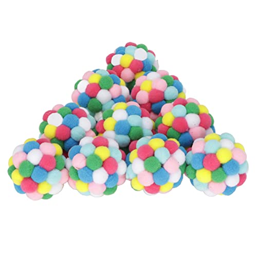 Senrusa 10pcs Cat Ball Toy Hand Made Doing Exercise and Scratching Multipurpose Soft Colorful Cat Ball Toy for Cats Kittens Senrusa 10pcs Cat Ball Toy Hand Made Doing Exercise and Scratching Multipurpose Soft Colorful Cat Ball Toy for Cats Kittens von Senrusa