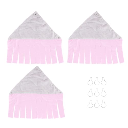 Senrusa 3pcs kleines Tier hängende Hängematte weich bequem Quaste Design Haustierkäfig Hängematte für Meerschweinchen Kaninchen Frettchen (Pink) von Senrusa