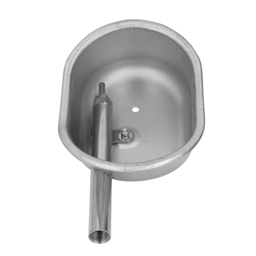 Senrusa Automatische Trinkwasserschale Edelstahl Viehstock Wasserfuttertrog für Schweineziegenschafshund -Rinder (Small Elliptical, Size: Approx. 13 X 8cm / 5.12 X) von Senrusa
