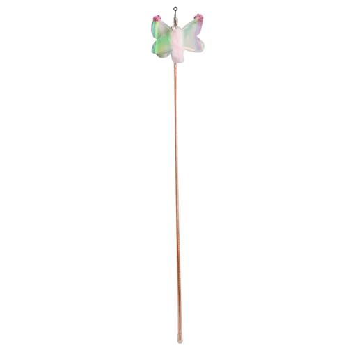 Senrusa Cat Teasing Stick Telescopic Boredom Relief Interactive Attractive Kitten Teaser Wand for Indoor Cats (Pink) von Senrusa
