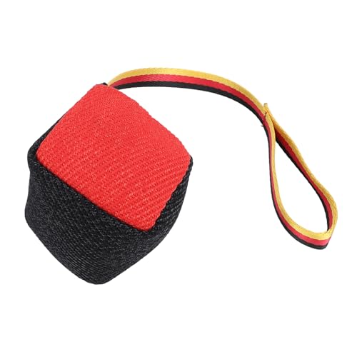Senrusa Hundetraining Kaut Spielzeug Interaktive Tränen multifunktionales Hundzähne Schleifspielzeug für Haustierübung (Black+Red) von Senrusa