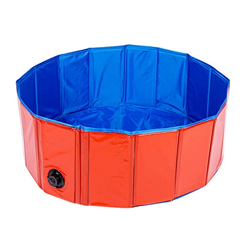 Senrusa Klappbarer Pool, tragbarer Hundepool, rund, verdicktes PVC, Haustier-Badewanne für Kindergartenkinder, Familienkinder Senrusa Klappbarer Pool, tragbarer Hundepool, rund, verdicktes PVC, Haustier-Badewanne für Kindergartenkinder, Familienkinder von Senrusa