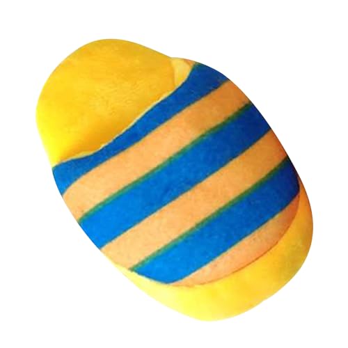 Senrusa Plüschhund -Kauen -Spielzeug quietschende Bisszähne Mahlen süßer Slipperform Weiche Welpe Kauspielzeug (Yellow) von Senrusa