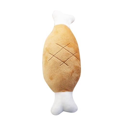 Senrusa Plush Dog Squeaky Toy Soft Bite Teeth Grinding Bone Shape Stuffed Puppy Chewing Toy von Senrusa