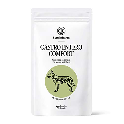 Sensipharm Gastro Entero Comfort - Hilft Natürlich bei Erbrechen, Durchfall, Magen, Darmen, Verdauung - 90 Tabletten a 1000 mg. für Hunde von Sensipharm