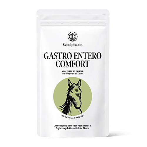 Sensipharm Gastro Entero Comfort - Hilft Natürlich bei Kolik, Durchfall, Magen, Darmen, Verdauung - 180 Tabletten a 1000 mg. für Pferde von Sensipharm