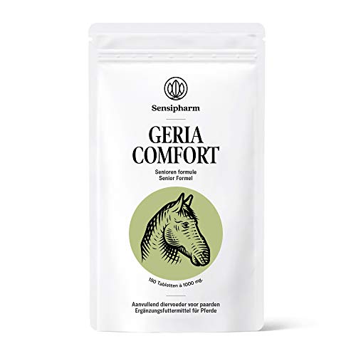 Sensipharm Geria Comfort - Hilft Natürlich bei Alterbeschwerden, für alte Pferde (Senior). 180 Tabletten a 1000 mg. für Pferde von Sensipharm