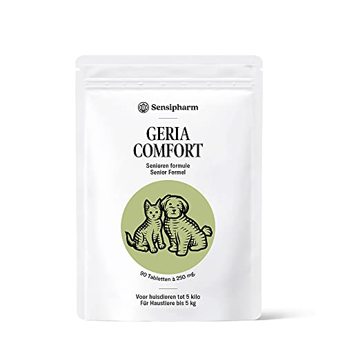 Sensipharm Geria Comfort - Hilft Natürlich bei Altersbeschwerden - 90 Tabletten a 250 mg. für Katzen, Hunde, Meerschweinchen, Kaninchen von Sensipharm