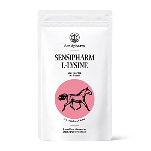 Sensipharm L-Lysin Pulver für Pferde | 200 L Lysin Kapseln Hochdosiert á 670 mg zur Unterstützung des Immunsystems | Aminosäuren kapseln Natürlich rein, ohne Zusätze | Lysin Pferd von Sensipharm