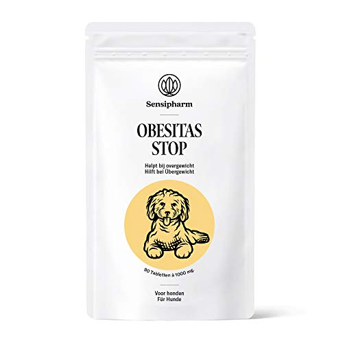 Sensipharm Obesitas Stop - Hilft Natürlich bei Übergewicht, Verstopfung - 90 Tabletten a 1000 mg. für Hunde von Sensipharm