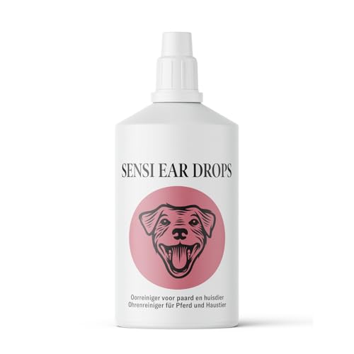 Sensipharm Sensi Ear Drops - 100ml Ohrreiniger für Hunde, Katzen und Pferde: Effektiver Ohrenschmalz entferner für Hunde! Beruhigend bei Juckreiz, Entzündungen, Infektionen und Ausfluss in den Ohren von Sensipharm