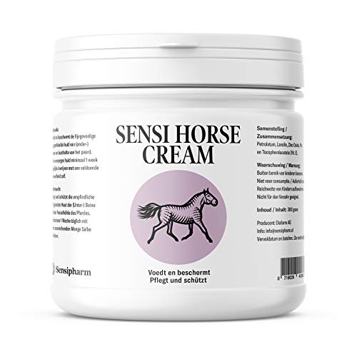 Sensipharm Sensi Horse Cream 300 Gram - Maukesalbe für Pferde - Hautfreundliche Zinksalbe Pferd mit Vitamin D für Pferde gegen Mauke Pferd und Strahlfäule Pferd Hautfreundliche Schmerzfreie Hufpflege von Sensipharm