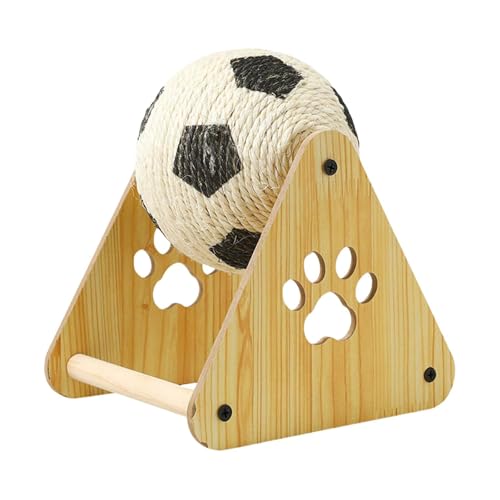 Katzenkratzball, Holz Katzenkratzstämme mit Rollball, kugelförmiger Nagelfeilenkratzer, Selbstunterhaltungsspielzeug für Katzen Kaninchen und kleine Hunde Katzenkratzball, Holz Katzenkratzstämme mit Rollball, kugelförmiger Nagelfeilenkratzer, Selbstunterhaltungsspielzeug für Katzen Kaninchen und kleine Hunde von Sentechx