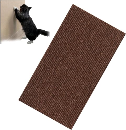 Kletternder Katzenkratzer, trimmbarer Selbstklebender Katzenkratzteppich, DIY wandmontierter Katzenkratzer für Kratzbaumregale, schützen Sie Möbel & Sofas (Braun, 40x100 cm) von Sentechx