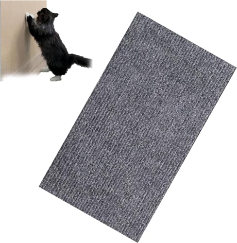 Kletternder Katzenkratzer, trimmbarer Selbstklebender Katzenkratzteppich, DIY wandmontierter Katzenkratzer für Kratzbaumregale, schützen Sie Möbel & Sofas (Hellgrau, 30x100 cm) von Sentechx