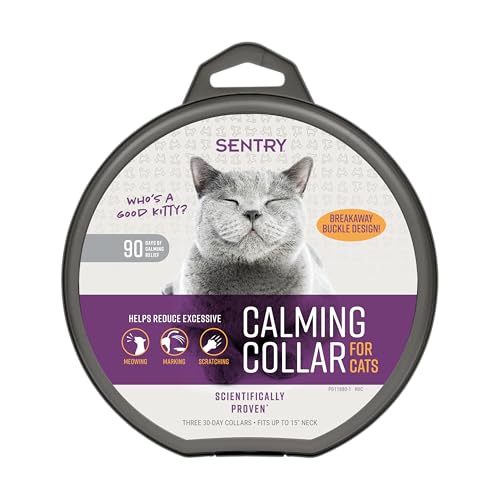 Sentry PET Care Sentry Beruhigendes Halsband für Katzen, langlebiges Pheromon-Halsband hilft Katzen für 30 Tage zu beruhigen, reduziert Stress, hilft Katzen vor Angst, Lauten Geräuschen und Trennung, Sentry PET Care Sentry Beruhigendes Halsband für Katzen, langlebiges Pheromon-Halsband hilft Katzen für 30 Tage zu beruhigen, reduziert Stress, hilft Katzen vor Angst, Lauten Geräuschen und Trennung, von Sentry