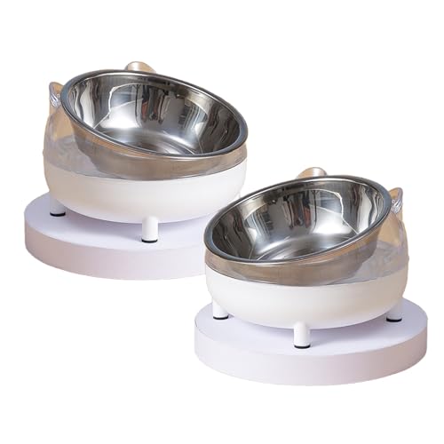 Futternapf, Katzen- und Hundenapf, Doppelter Edelstahlnapf, Hunde- und Katzennäpfe erhöht, Acryl-Futterspender Ständer für kleine Tiernahrung und Wasser erhöhtes Geschirr Futternapf, Katzen- und Hundenapf, Doppelter Edelstahlnapf, Hunde- und Katzennäpfe erhöht, Acryl-Futterspender Ständer für kleine Tiernahrung und Wasser erhöhtes Geschirr von SePkus