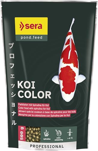 sera KOI Professional Color Farbfutter 500 g | Koi-Fischfutter für perfekte Farben | Für Temperaturen über 8°C | Unterstützt das Wachstum von Kois | Geringere Wasserbelastung | Weniger Algen von sera