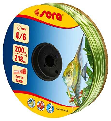 sera 4/6 Schlauch grün 200 m - Luftschlauch fürs Aquarium - Flexible Luftpumpenschläuche mit 4/6mm Durchmesser (innen/außen) von sera