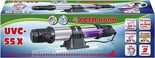 sera 32308 Pond UVC 55X | UV-C Wasserklärer 55 W | gegen grünes Wasser im Teich | Schwebealgenvernichter | gegen Krankheitserreger | ganz ohne Chemie | UVC Klärer | Teichklärer, 1 Stück (1er Pack) sera 32308 Pond UVC 55X | UV-C Wasserklärer 55 W | gegen grünes Wasser im Teich | Schwebealgenvernichter | gegen Krankheitserreger | ganz ohne Chemie | UVC Klärer | Teichklärer, 1 Stück (1er Pack) von sera