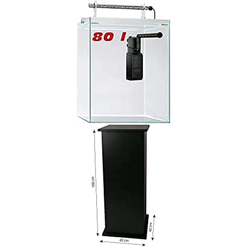 Sera 32368 Scaper Cube 80 l Startset modernes Nano Glas Aquarium mit LED-Beleuchtung und Filter von sera