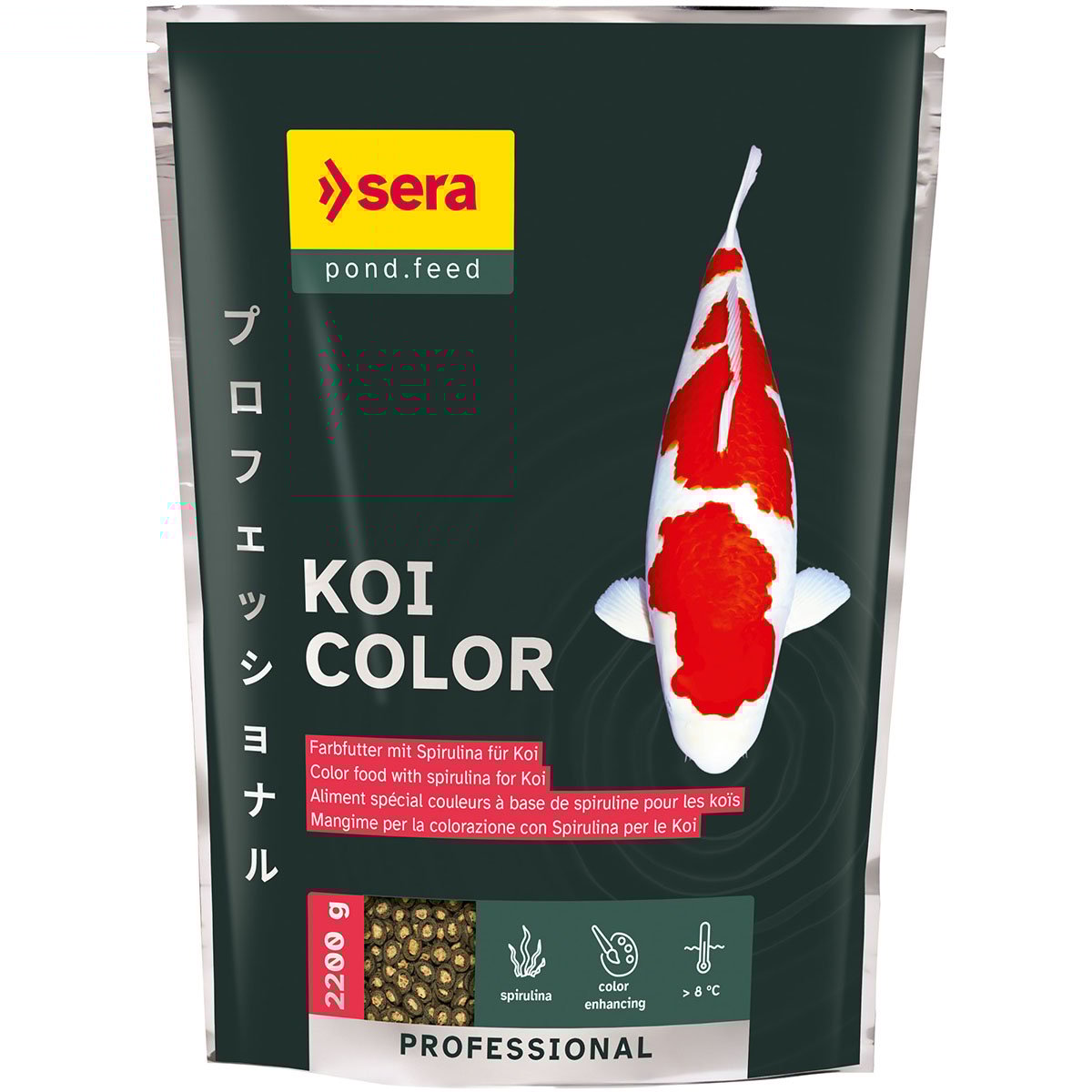 Sera KOI Professional Spirulina-Farbfutter 2200g Sera KOI Professional Spirulina-Farbfutter 2200g von Sera