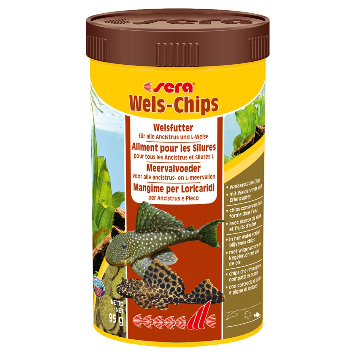 Sera Wels-Chips Fischfutter 250ml von Sera