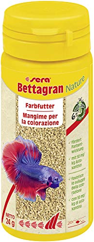 sera Bettagran Nature 50 ml (24 g) - Feingranulat mit 50 mg/kg Futter natürlichem Astaxanthin für Betta, Fischfutter fürs Aquarium Salmler, Neon & Co. von sera