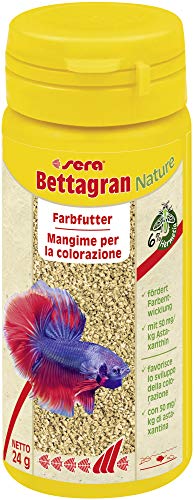 sera Bettagran Nature 50 ml (24 g) - Feingranulat mit 50 mg/kg Futter natürlichem Astaxanthin für Betta, Fischfutter fürs Aquarium Salmler, Neon & Co. von sera