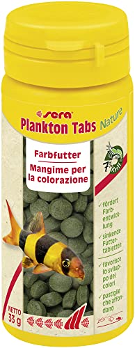 sera Plankton Tabs Nature 50 ml (33 g) - Sinkende Futtertabletten mit 7% Krill für die natürliche Farbentwicklung, Futtertabletten Aquarium von sera