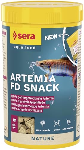 sera FD Artemia Shrimps Nature 250 ml - Der Leckerbissen für ein gesundes Wachstum - Fischfutter fürs Aquarium mit sehr hoher Verwertbarkeit und somit weniger Algen von sera