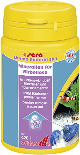 sera shrimp mineral salt 100 ml (105 g) Mineralien & Spurenelemente für Wirbellose, minimiert Häutungsprobleme, verbessert die Vermehrungsrate, fördert ein gesundes Wachstum, Salz für Garnelen von sera