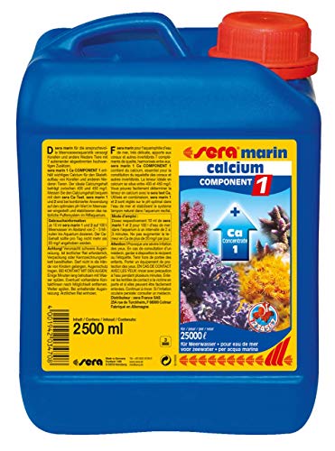 sera marin COMPONENT 1 Ca 2,5 Liter - Enthält wichtiges Calcium für den Skelettaufbau von Korallen und andere Niederen Tieren, Wasseraufbereiter Meerwasser von sera