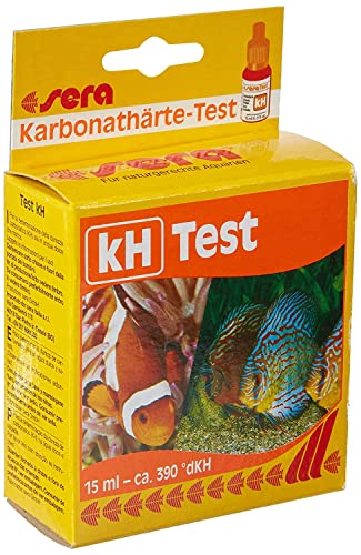 sera 04210 Karbonathärte Test (KH), misst zuverlässig und genau die Karbonathärte, für Süß- & Meerwasser, im Aquarium oder Teich, 15 ml (1er Pack) von sera