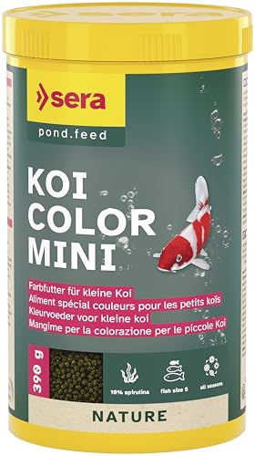 sera Koi Color Mini 1 L (390g) | natürliches Farbfutter für Junge Koi bis 12 cm | optimale Farbentwicklung mit Spirulina | hochwertige Omega-Fettsäuren & Proteine | ohne Zusatzstoffe von sera