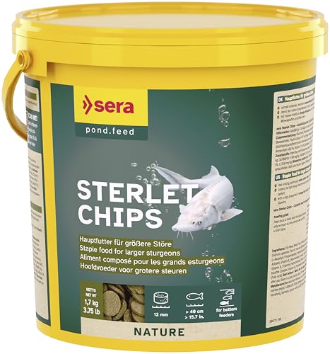 sera Stör Chips Nature XXL 3,8 Ltr. (1,7 kg) - Das natürliche Hauptfutter für größere Störe von sera