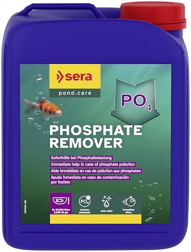 sera pond phosvec 2,5 Liter - Schützt vor Algen, limitiert Nährstoffe, Nährstoffkonkurrenz für Algen, bindet sofort Phosphat von sera