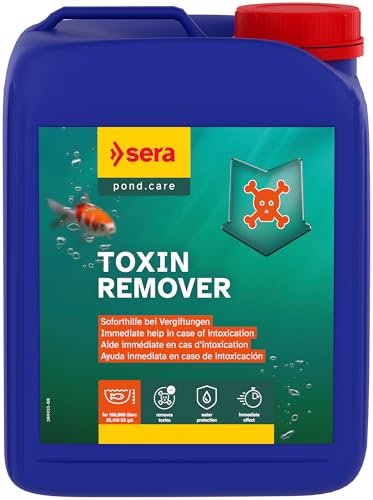 sera pond toxivec 5 Ltr. - Soforthilfe für alle Teiche Entfernt sofort akut fischtoxischen Stoffe Ammoniak und Nitrit Bindet schädliche Schwermetalle wie Blei und Kupfer Entfernt Chlor und Chloramine von sera