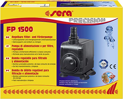 sera 30596 Filter- und Förderpumpe FP 1500 - Regelbare Unterwasserpumpen für Süß- und Meerwasseraquarien von sera