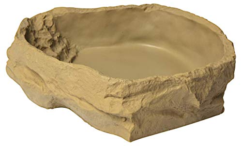 sera reptil food/water dish L - Futter- und Trinkschale für Reptilien und Amphibien, beige, large von sera