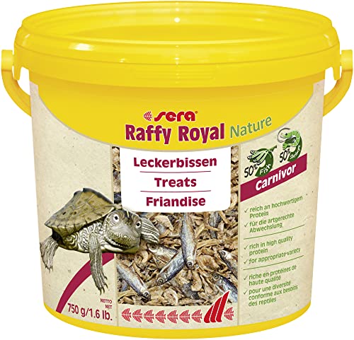 sera Raffy Royal Nature 3,8 L (750 g) getrocknete Fische (50 %) & Garnelen (50 %), artgerechte Abwechslung zum kräftigen Zubeißen mit Anchovies, Futter für Wasserschildkröten von sera
