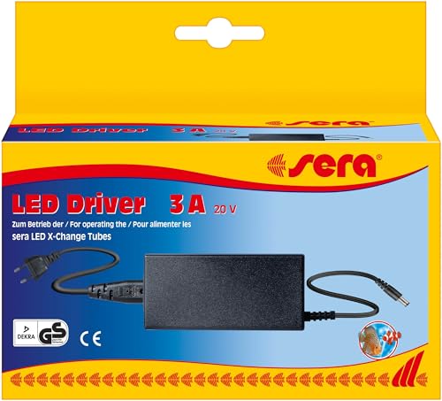 sera LED Vorschaltgerät 20 V DC 3 A | Zum Betrieb LED Tubes | Optimaler Energieverbrauch | Sichere & zuverlässige Stromversorgung | Max. Verbrauch < 60 Watt | Kombinierbar mit Triple Cable von sera