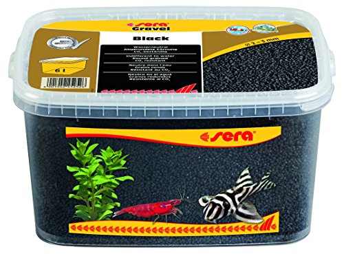 sera Gravel Black 2-3 mm 6.000 ml - Schwarzer Farbkies (Ø 2 - 3 mm) für alle Süß- und Meerwasseraquarien von sera