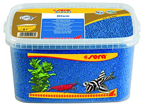 sera Gravel Blue 2-3 mm 6.000 ml - Blauer Farbkies (Ø 2 - 3 mm) für alle Süß- und Meerwasseraquarien von sera