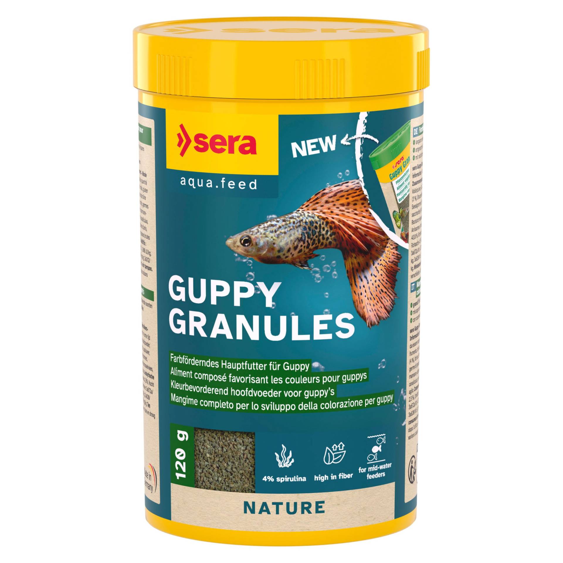 sera Guppy Gran Nature Pflanzenfutter - 120 g von Sera