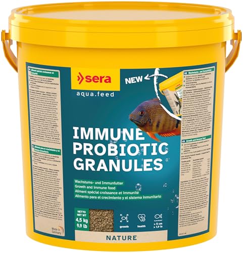 sera Immune Probiotic Granules 10 L (4,5 kg) | Probiotisches Wachstumsfutter für Fische bis 4 cm | Förderung von schnellem Wachstum & brillanter Farbausprägung | Ideal für Zucht & Fischgesundheit von sera