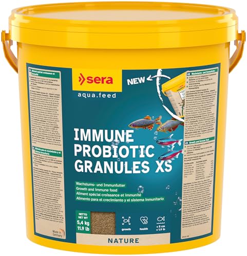 sera Immune Probiotic Granules XS 10 L (5,4 kg) | Probiotisches Wachstumsfutter für Fische bis 4 cm | Förderung von schnellem Wachstum & brillanter Farbausprägung | Ideal für Zucht & Fischgesundheit von sera