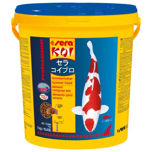 sera KOI Professional Koifutter 7 kg (21L) | Koi-Fischfutter für den Sommer | Für Temperaturen über 17°C | Geringere Wasserbelastung | Weniger Algen von sera