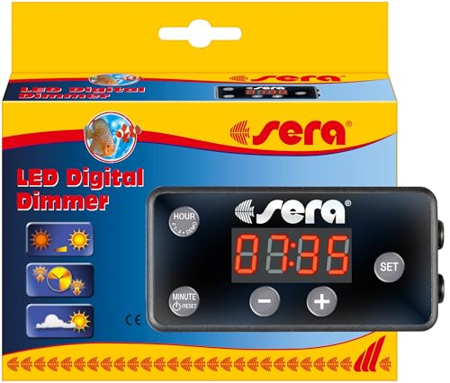 sera LED Digital Dimmer | Indiv. Steuerung & Lichtintensität im Aquarium | Zeitschaltuhr & natürliche Simulationen | Sonnenauf- und -untergänge, Wolkenszenarien | Geeignet für alle sera LED-Lampen von sera